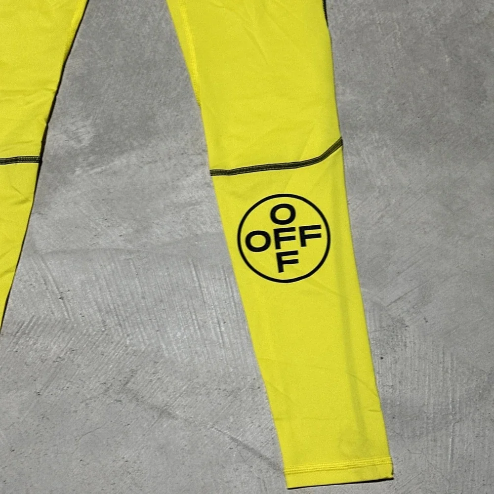 Men's Nike Pro Off-White Tights Opti Yellow Size Small CN5532-731 NWT $160 - Picture 13 of 14